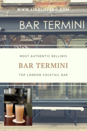 Bar Termini in the top 50 bars in the World serves the most authentic venetian bellinis outside of Venice in London