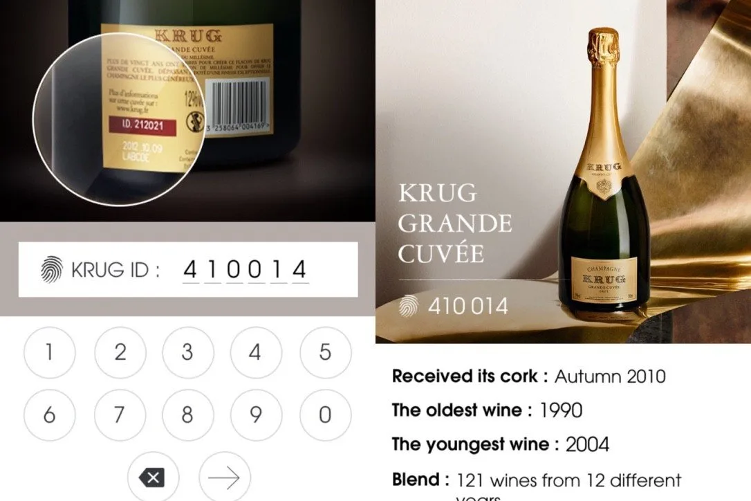 Krug ID champagne app