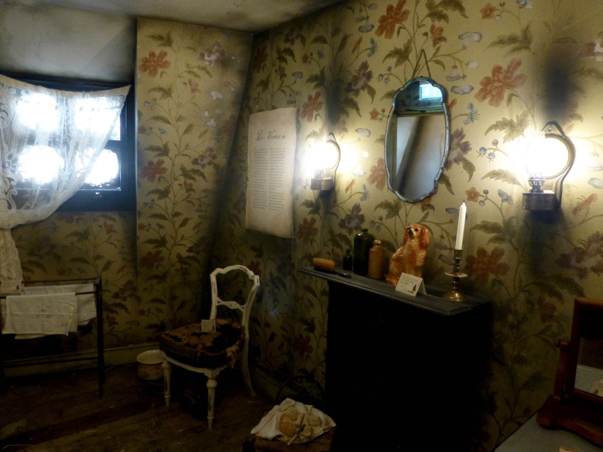 Bedrooms of Jack the Ripper victims at the Jack the Ripper Museum London.