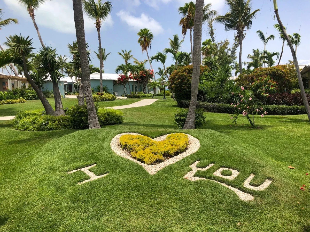 Beaches Resort Turks and Caicos I love you sign in gardens