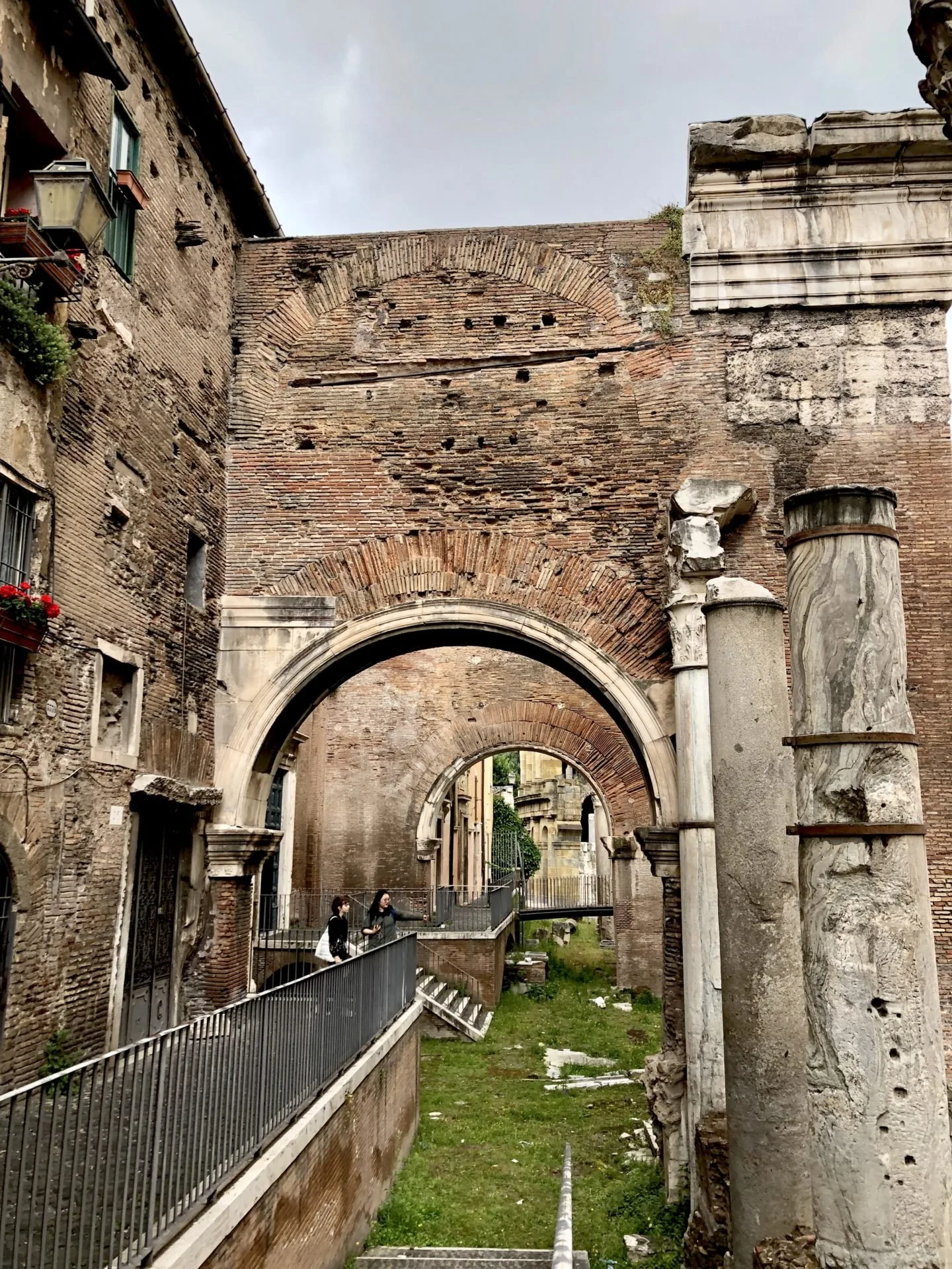 The Portico of Octavia is the remains of an ancient walkway through to the Temple of Apollo.