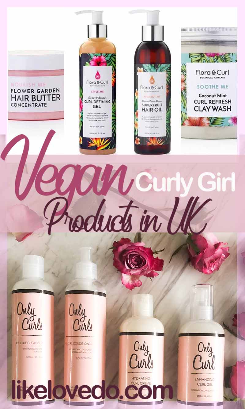 Vegan Curly girl Methos products in the Uk