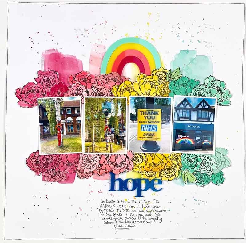 Hope for the NHS scrapbooking layout 
