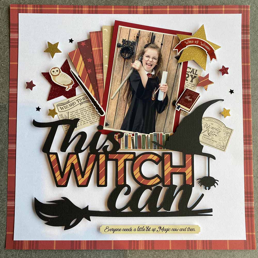 Free Witch Halloween cut file for scrapbooking