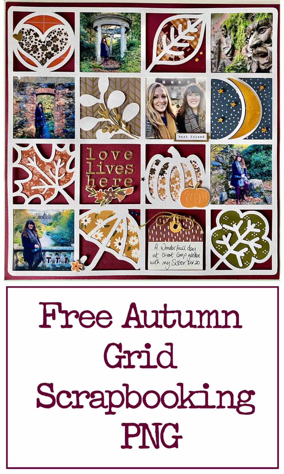 Free Easy Autumn Grid Scrapbooking Cut file - Like Love Do