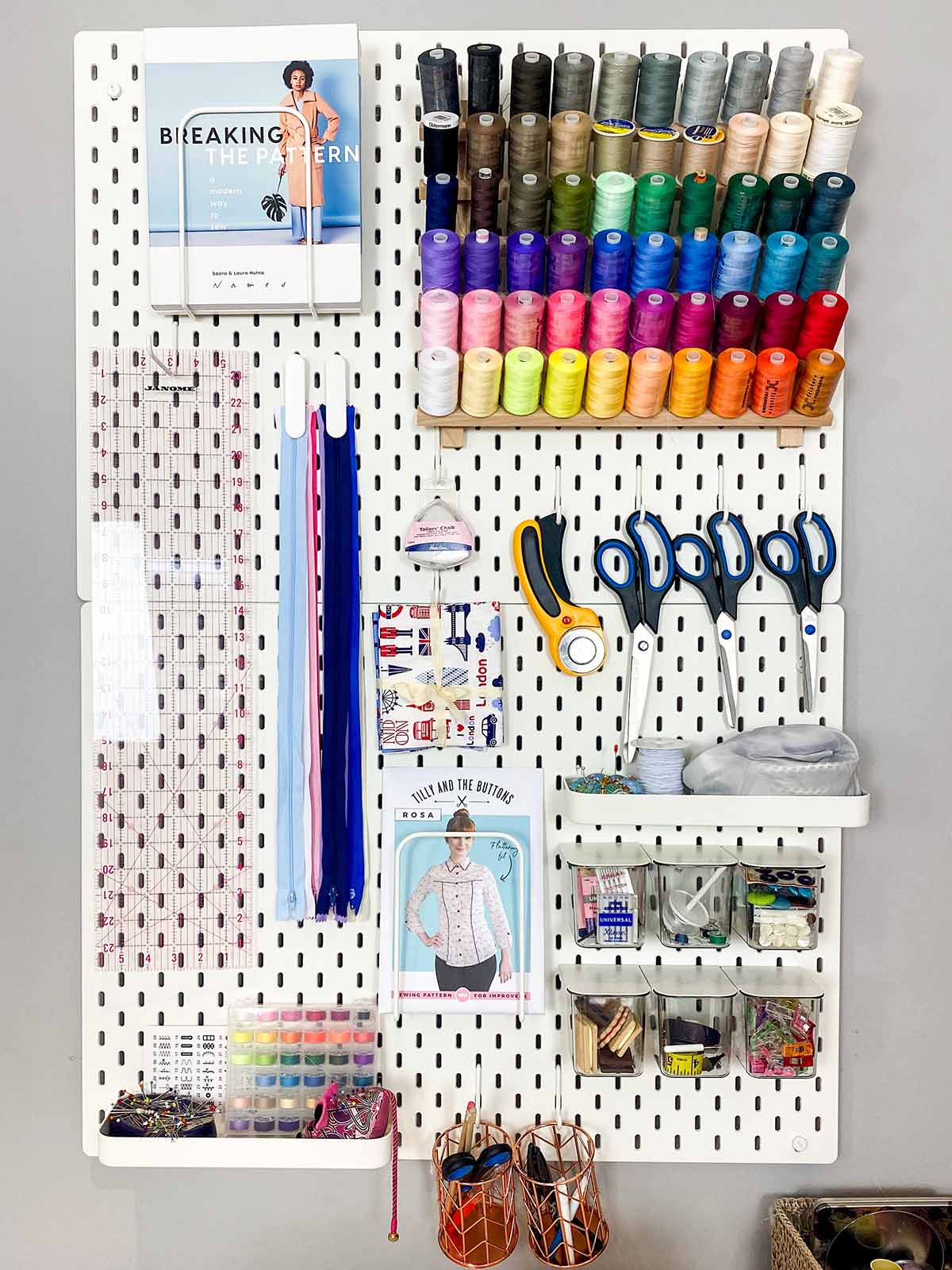 Sewing Room Pegboard Like Love Do