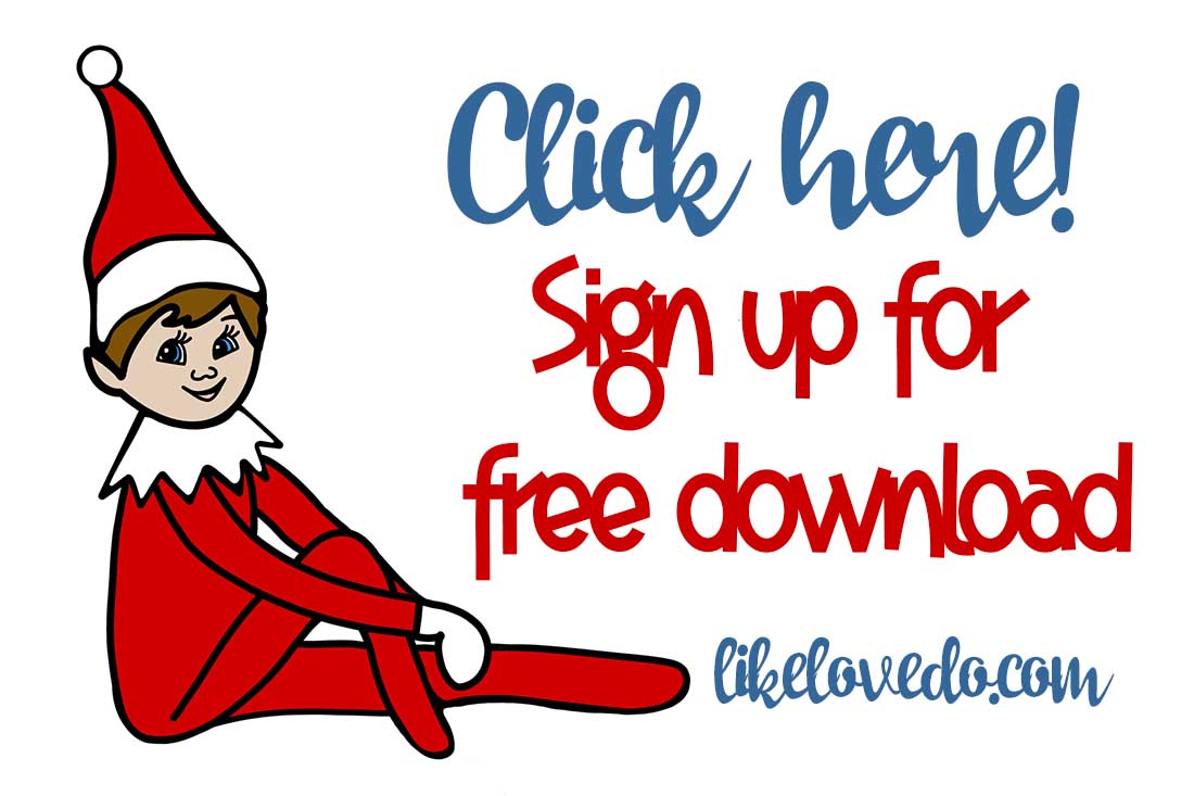 Free Elf On The Shelf print and cut PNG for Silhouette or Cricut