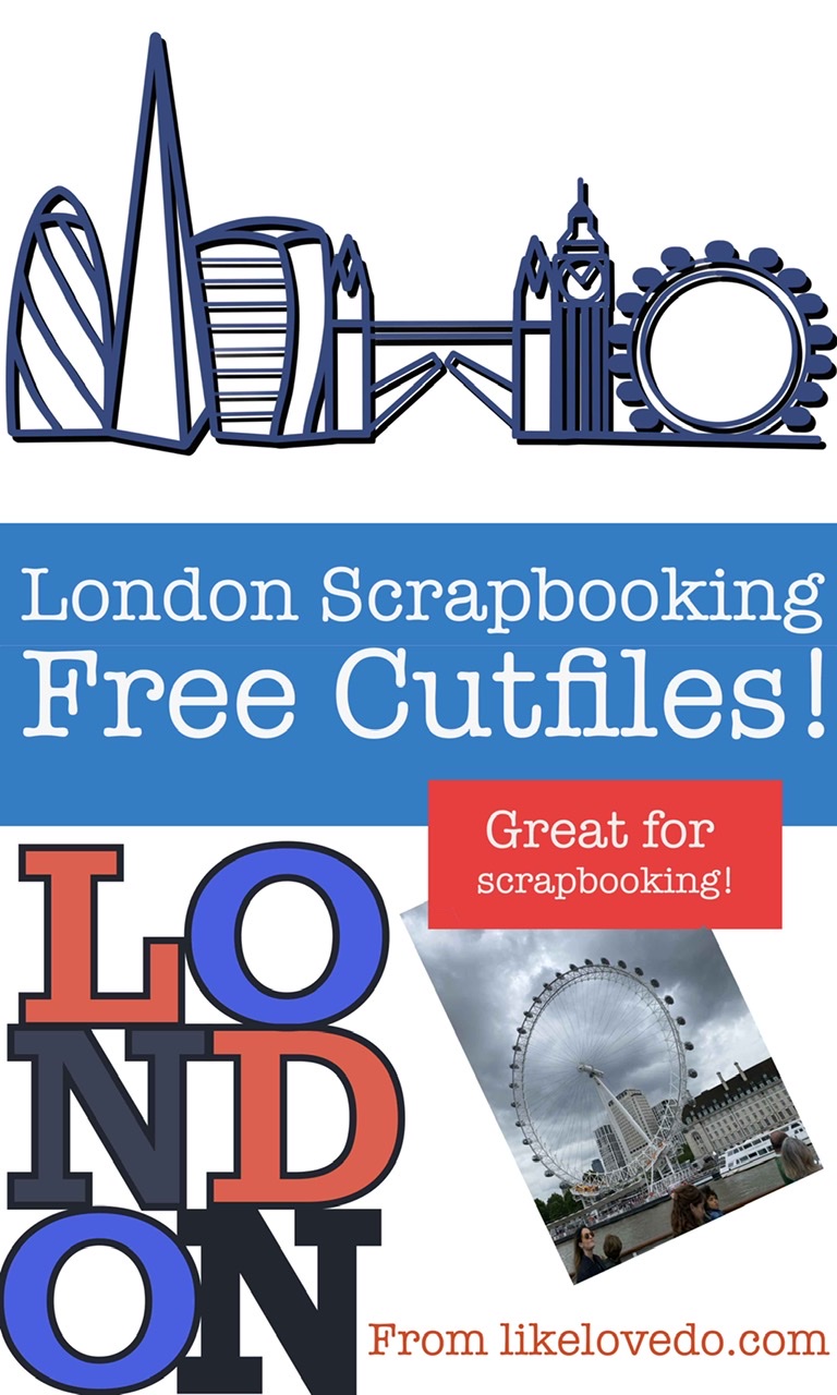 London Scrapbooking Cut Files, London skyline image for cutting out on cricut