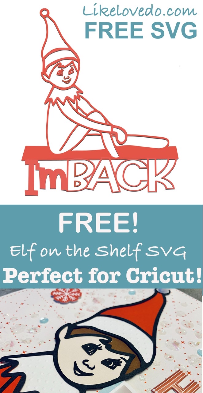 This free Elf on the Shelf SVG is perfect for all your Christmas projects. This easy simple Elf on the Shelf SVG Free Cut File for vinyl and paper cuts is easy to make on the Cricut Maker, Cricut Joy, Silhouette Cameo or Silhouette Portrait.