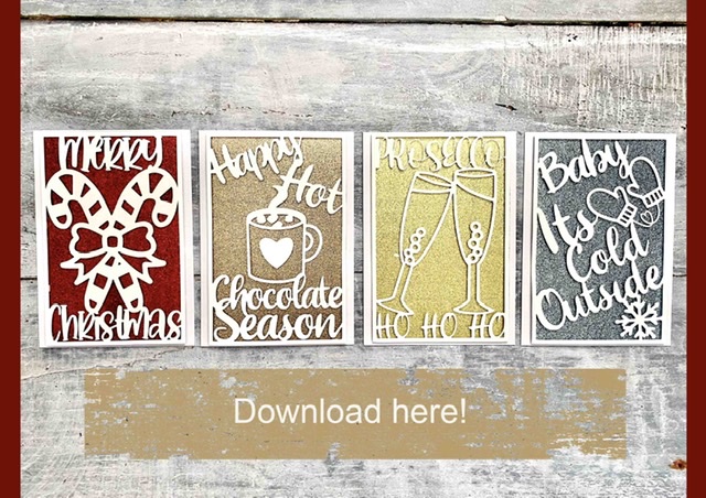 To get your free Christmas card svg cut file to it on Cricut or Silhouette, simply click on the photo link below. To download the files you will be asked to subscribe to my newsletter. After which you will receive access to my members page.