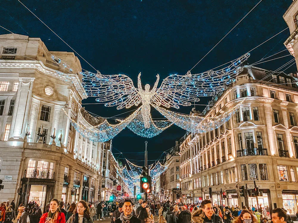 Regent street Christmas lights in london