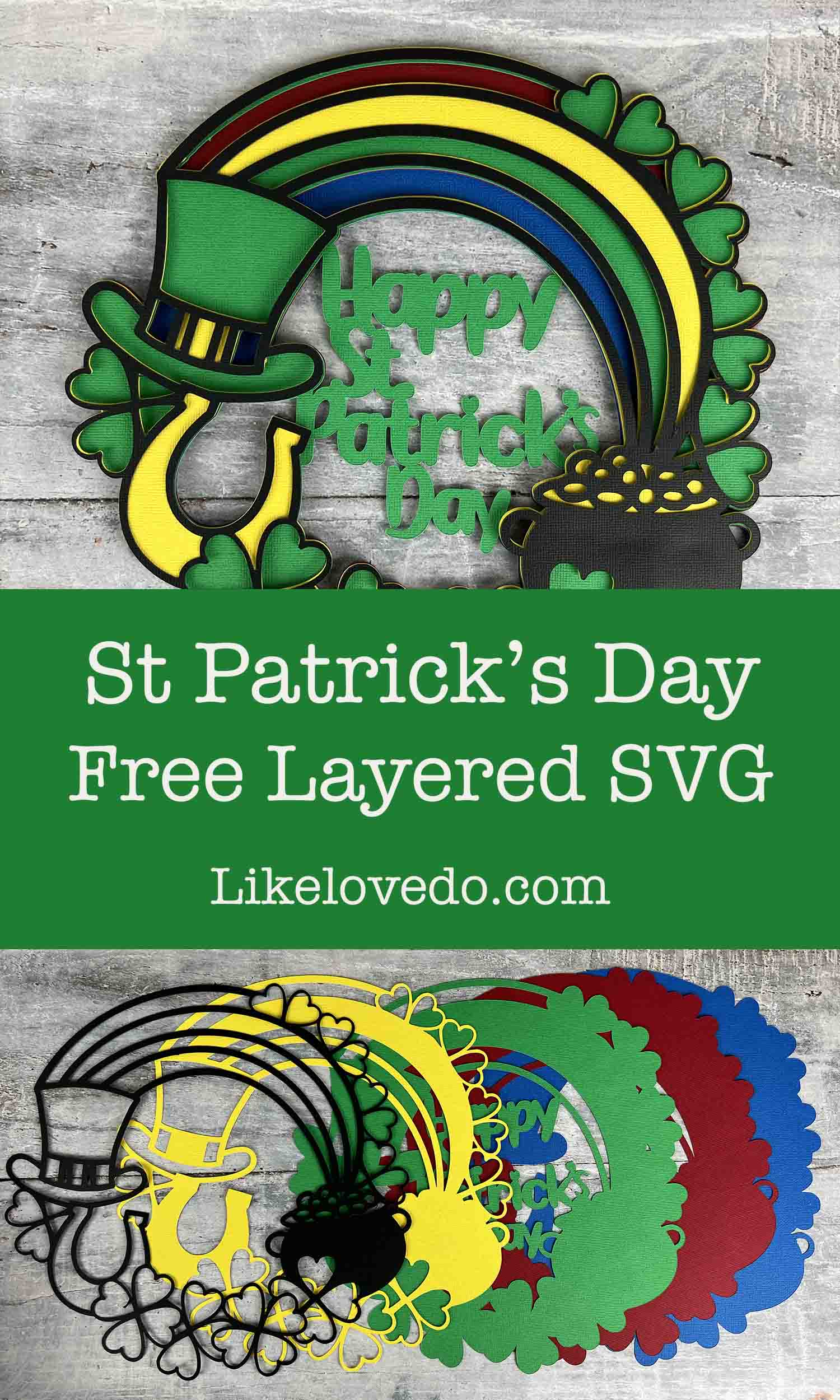 Layered St. Patrick’s day SVG
