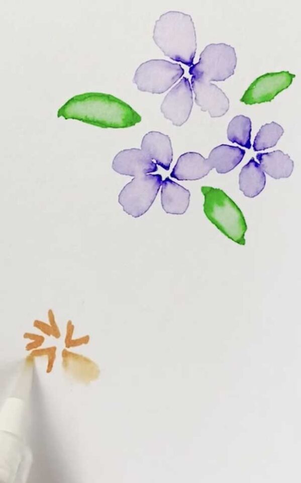 Watercolour Brush Pen flower Tutorial - Like Love Do