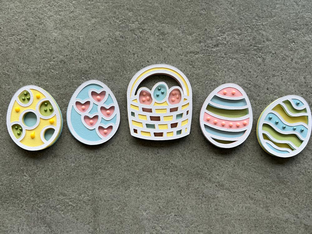 4 free layered Easter egg and easter basket cut files