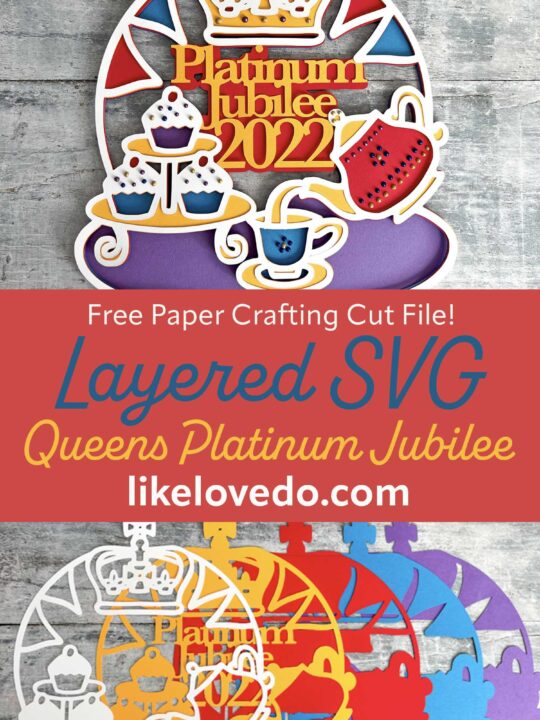 Layered Queens Platinum Jubilee SVG Free to download for cricut