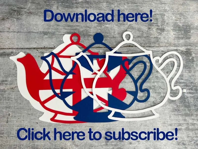 Union Jack teapot layered cut file