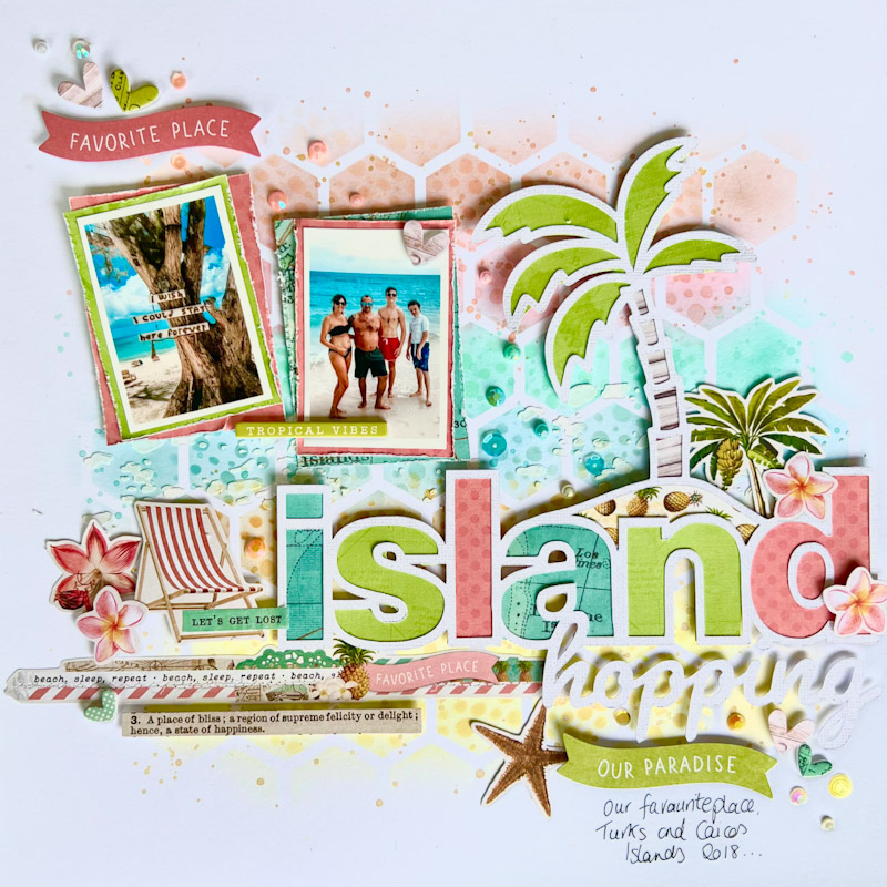 Island Hopping Scrapbooking Cut file SVG and PNG