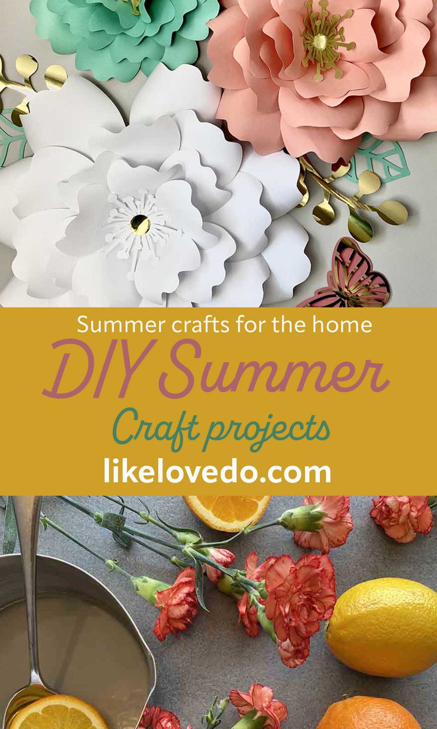 DIY summer craft projects and ideas for the home pin image