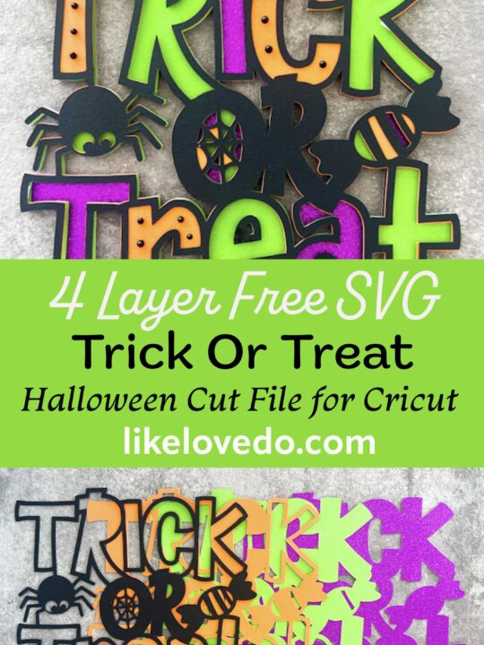 Trick or Treat Halloween Layered SVG for halloween crafts