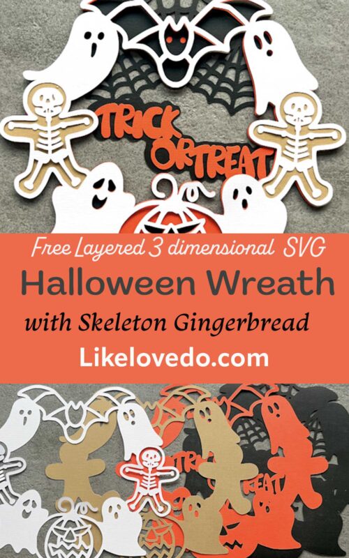 Layered Halloween Gingerbread Wreath