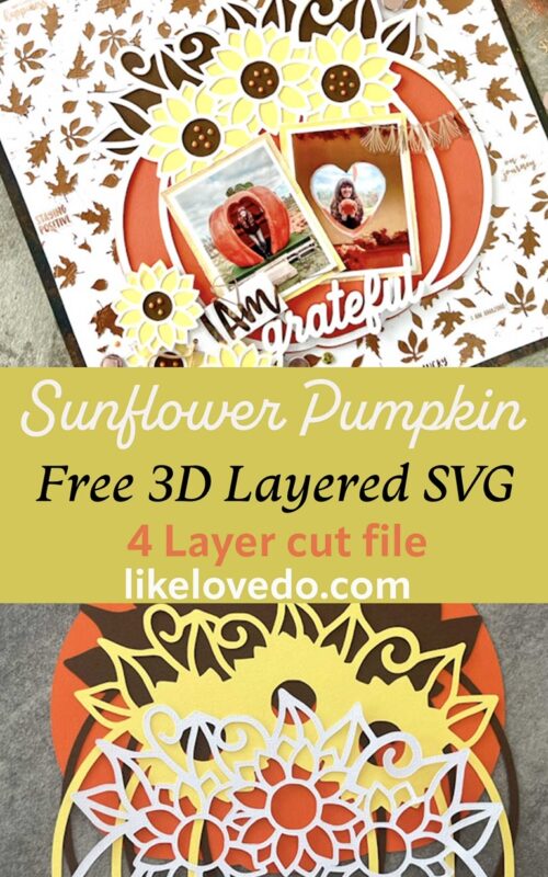 Layered Sunflower Pumpkin SVG