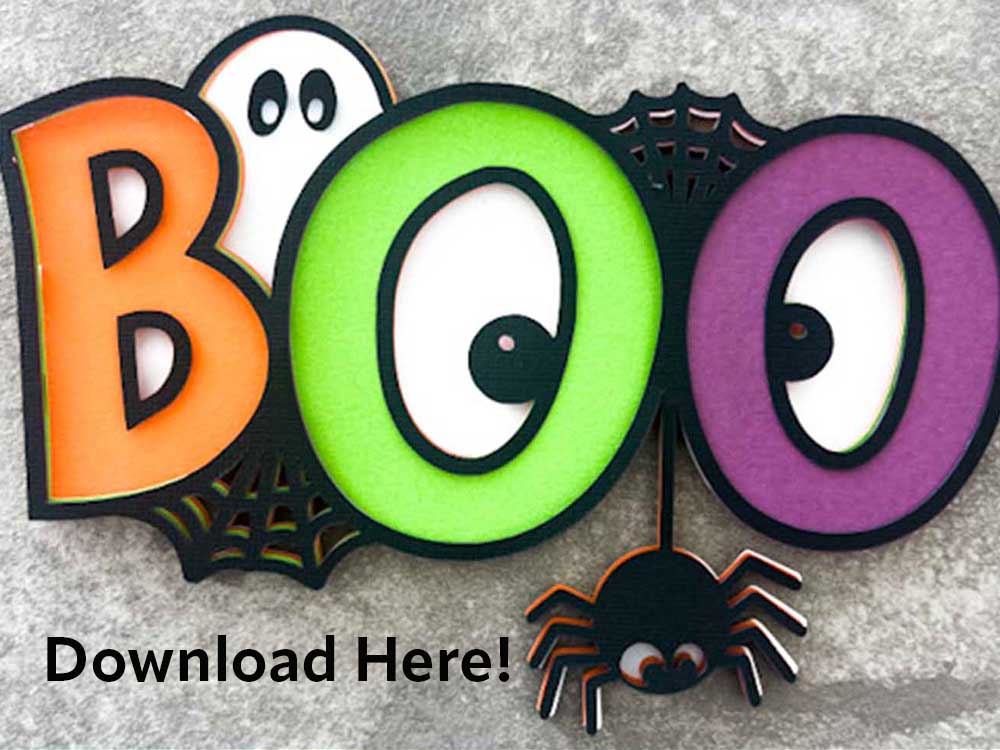 Boo Halloween 3D Cut file for Cricut
