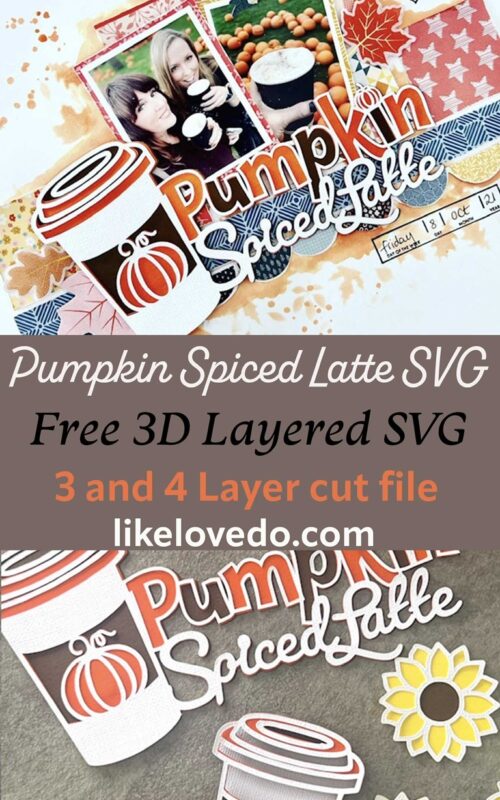Layered Pumpkin spice Latte SVG