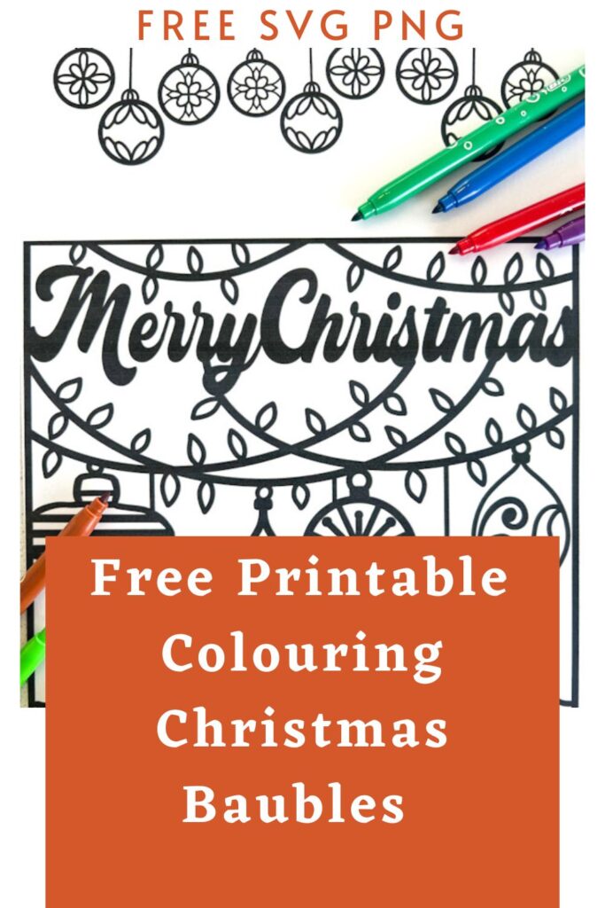 Free Christmas Baubles Colouring Pages