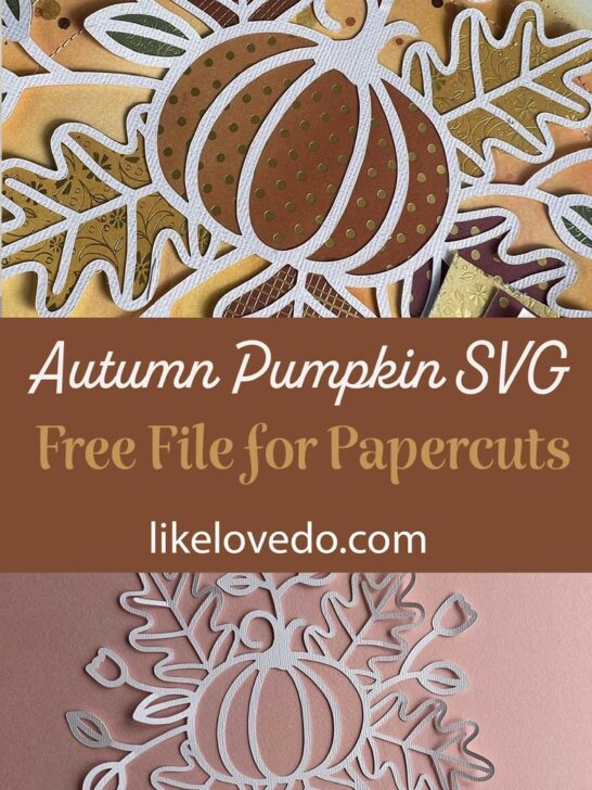 Autumn leaves and pumpkin SVG. for Cricut