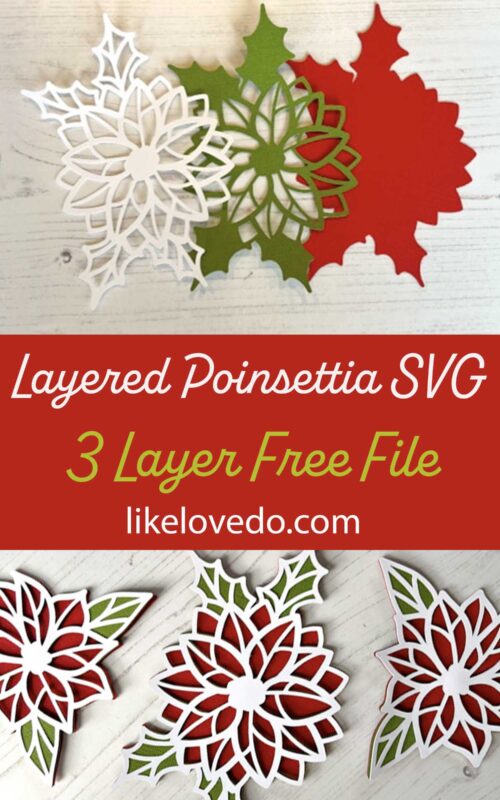 Layered Poinsettia SVG