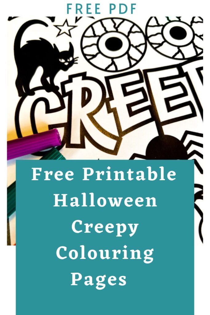 Halloween Creepy Colouring page