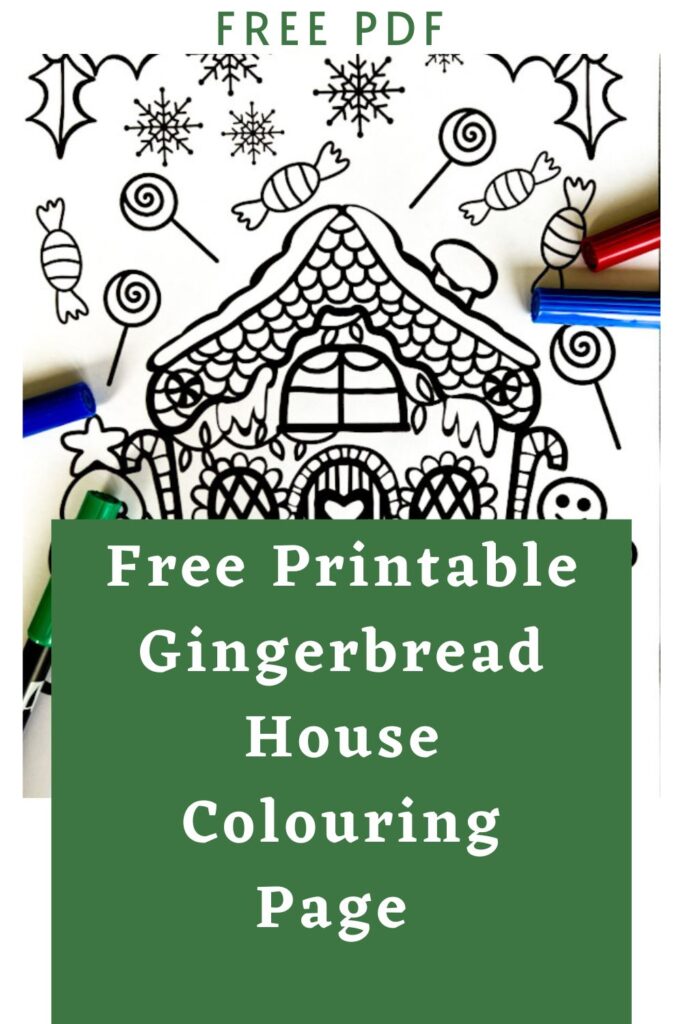 Gingerbread House Colouring Page