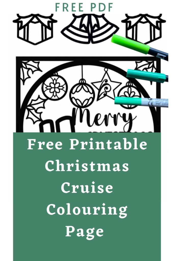Free Christmas Cruise Colouring Page