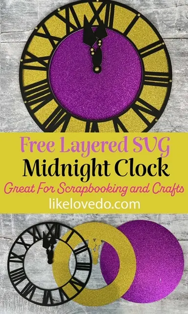 Layered Midnight Clock face SVG