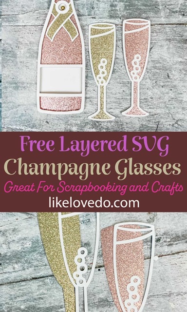 Layered Champagne Glass SVG