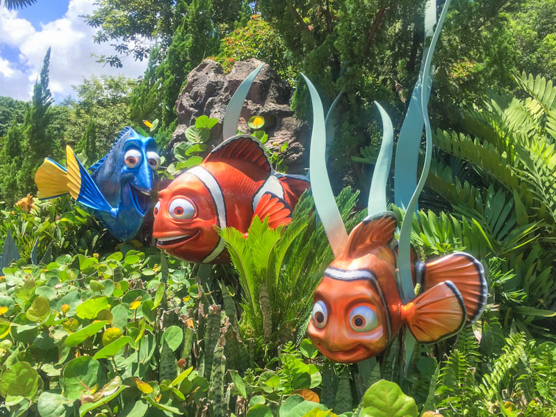 Nemo and Dory statue at Walt Disney world Florida 