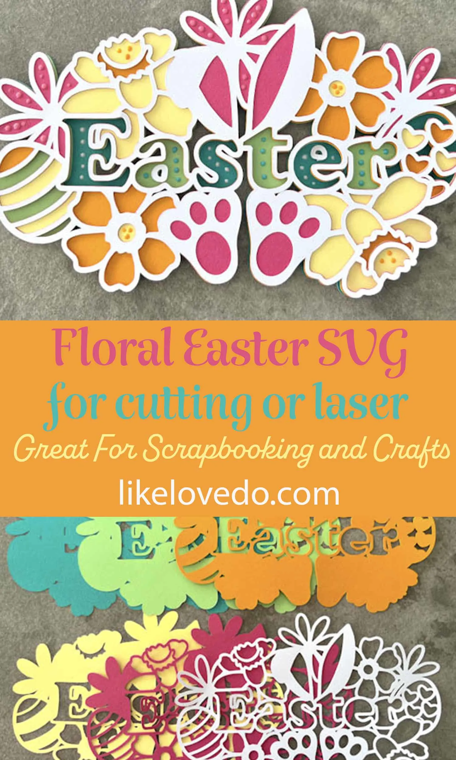 Free Layered Floral Easter SVG