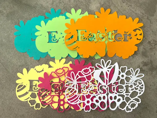 6 layers of the Free Layered Floral Easter SVG