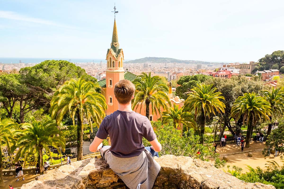 A view over park Guell  Barcelona 