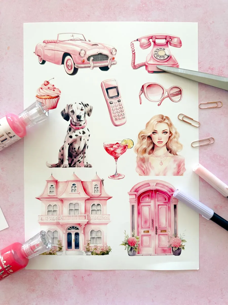 Printable Pink Home Ephemera - Like Love Do