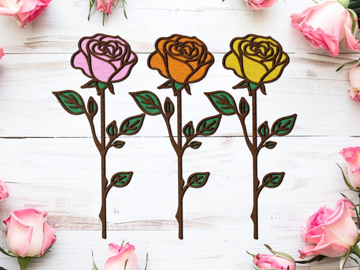 Laying Roses Svg Layered Rose SVG - Like Love Do
