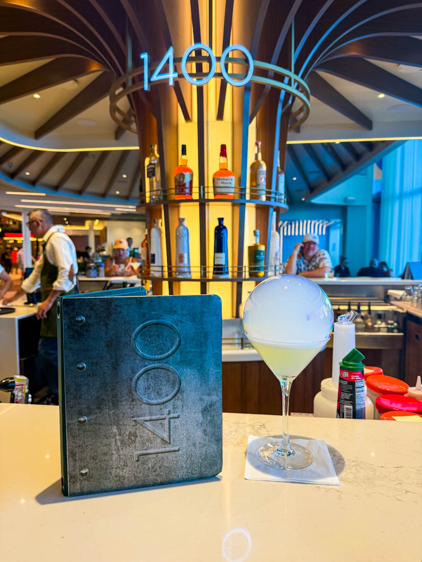 1400 lobby bar cocktail Star of the Seas the fourteen hundred cocktail