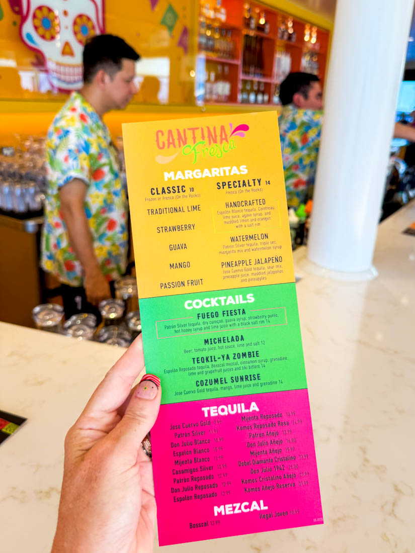 Cantina Fresca Cocktail menu Caribbean menu