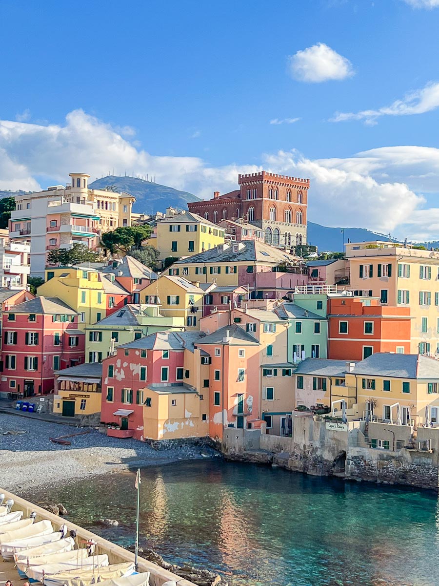 Fishing houses of Boccadasse seaside town in Genoa