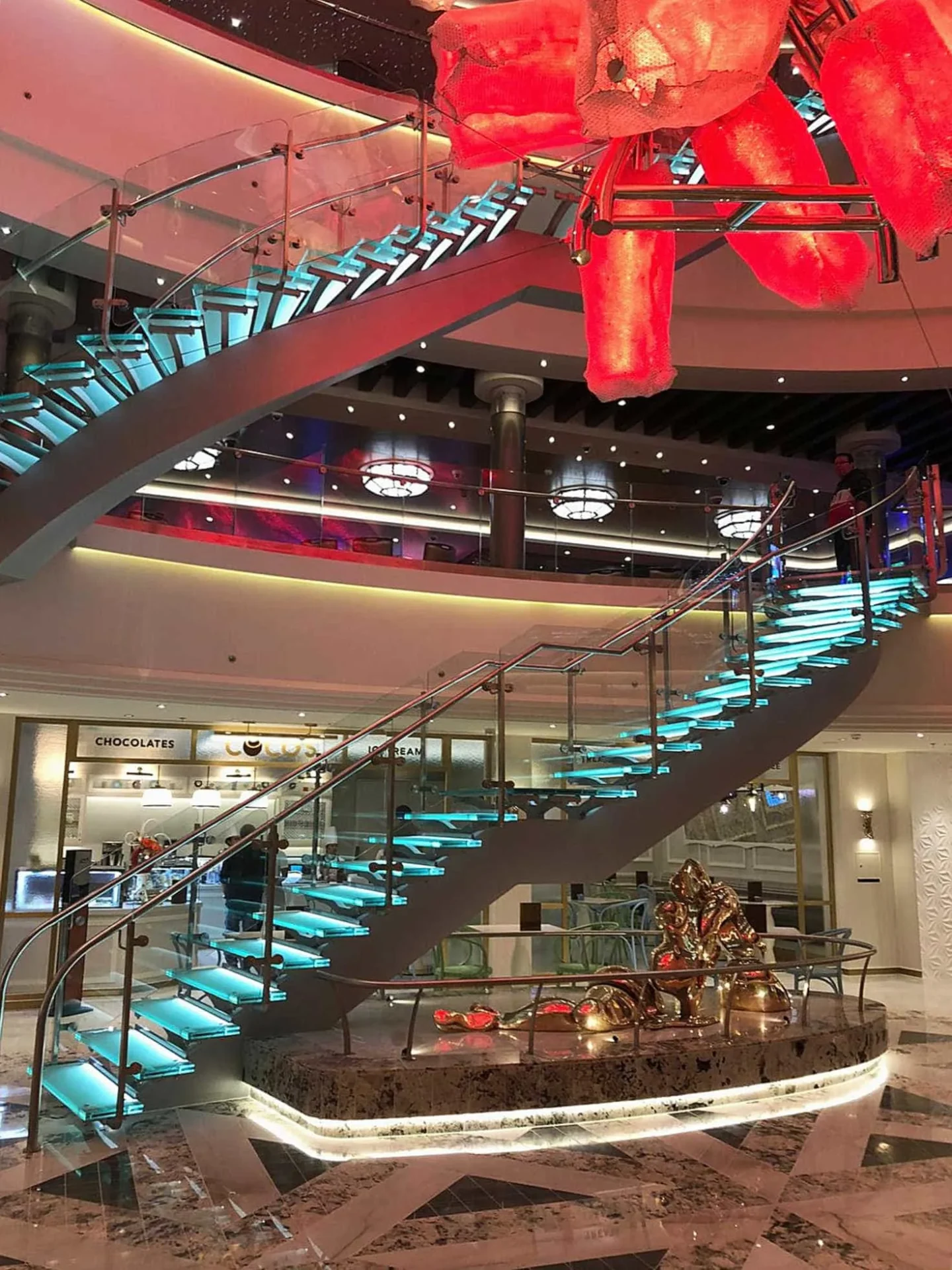 The grand Atruim on Norwegian Encore cruise ship