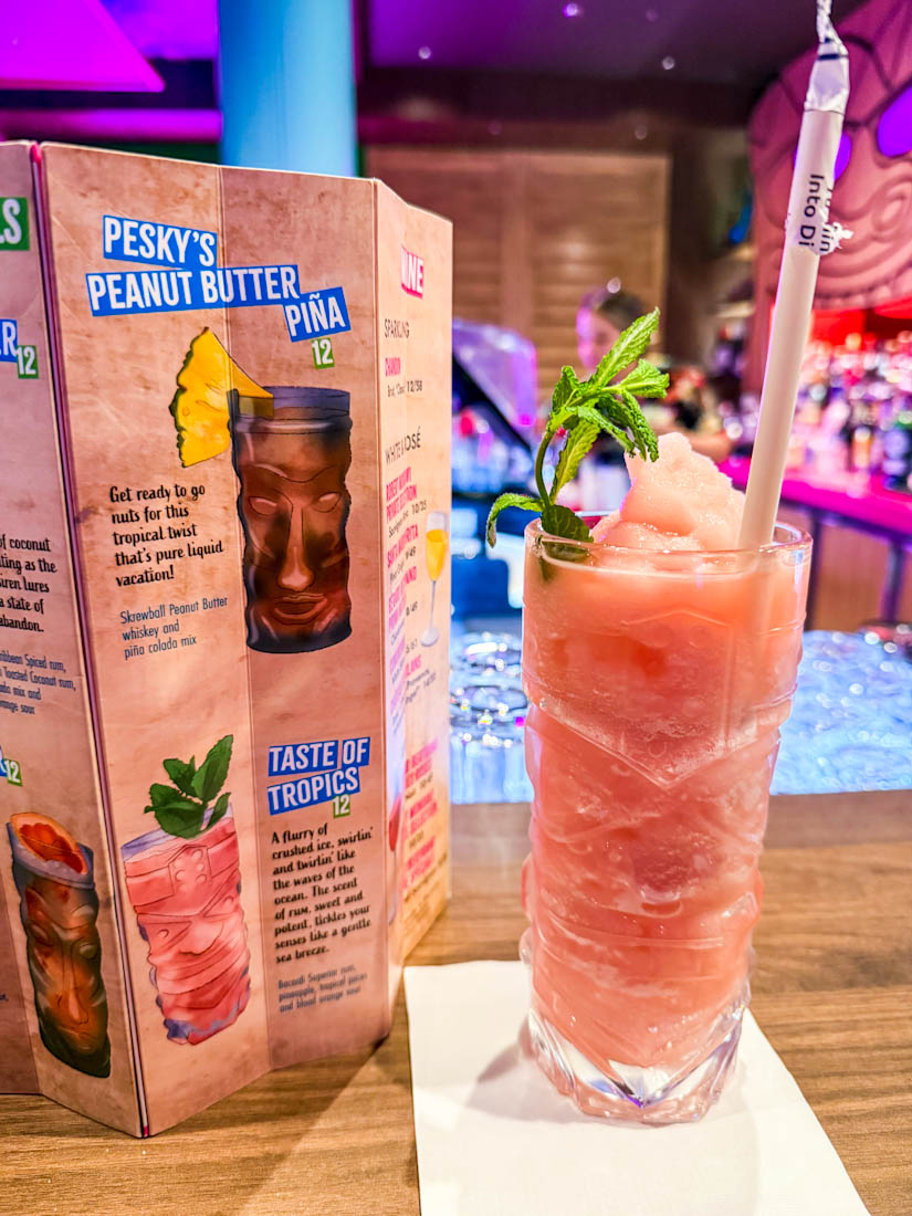 Peskys Peanut Butter pina Peskey Parrot Menu drinks
