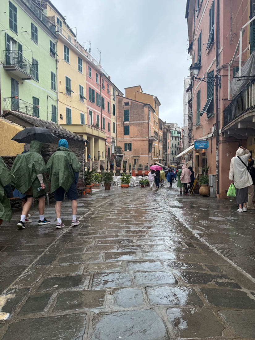La Spezia street in the rain