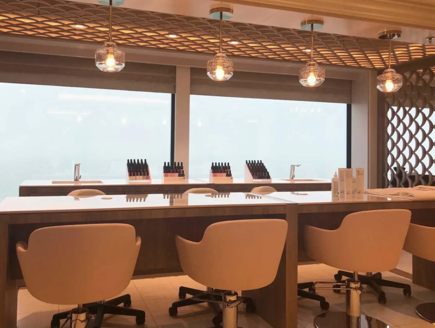 Nail Bar overlooking the Sea on NCL Encore