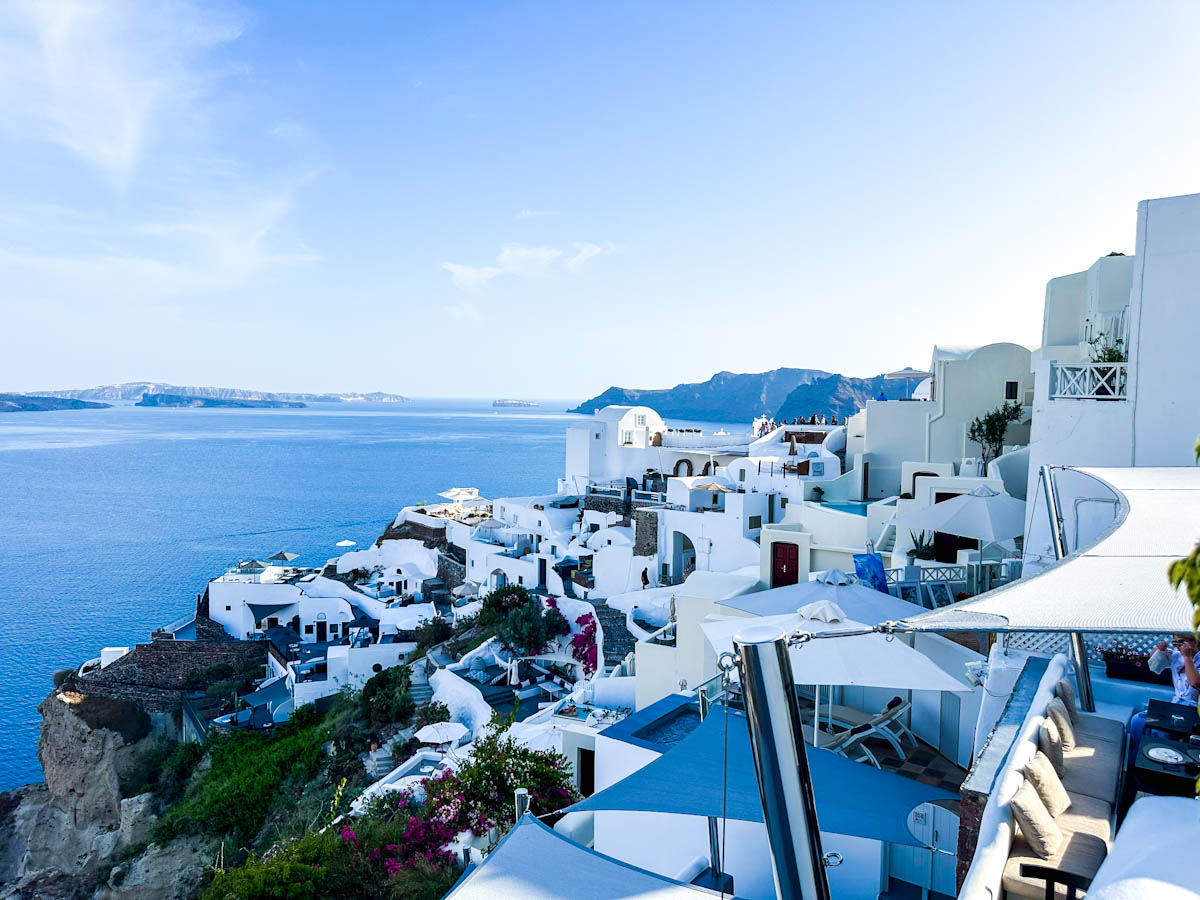 View from Oia village in Santorini