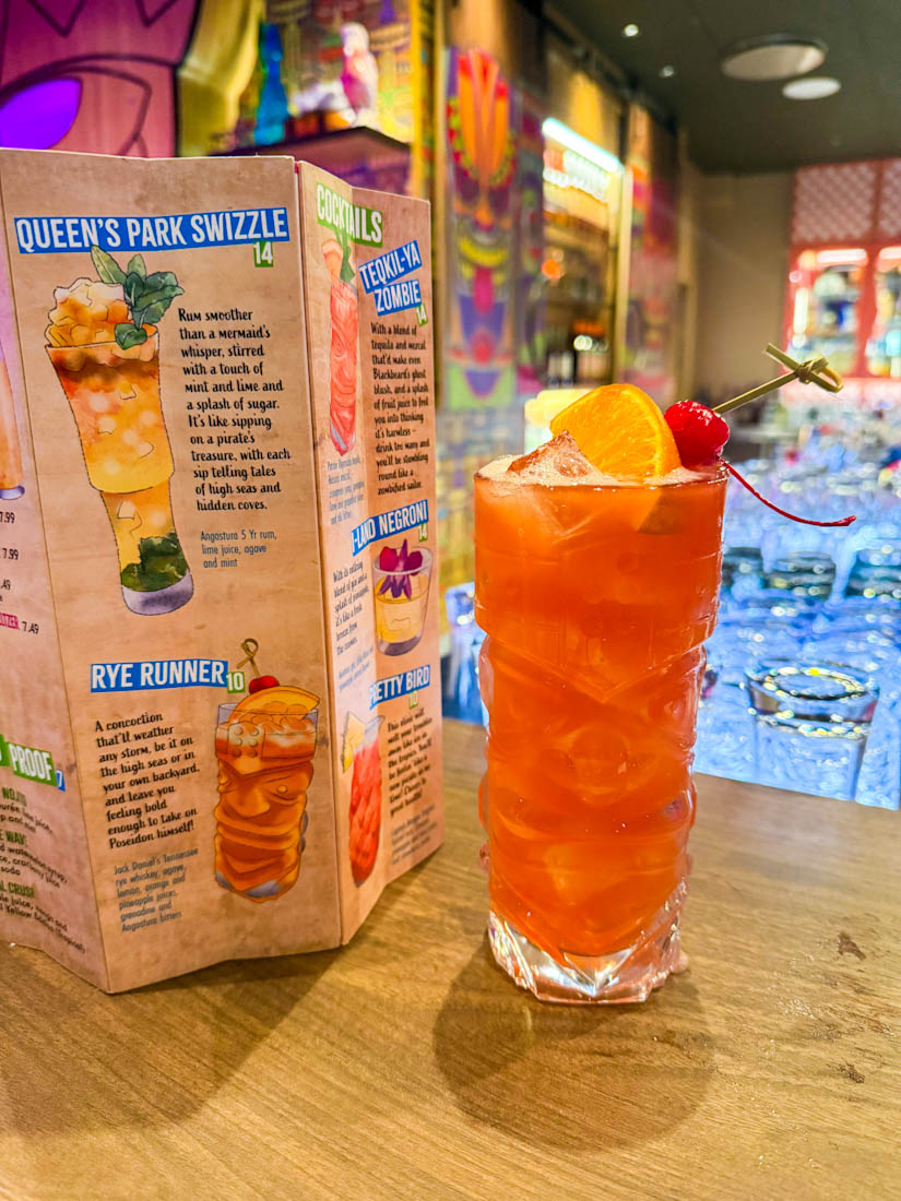 Rye Runner cocktail on Allure in Pesky Parrot